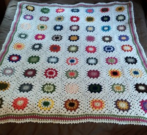 Flowers in the Snow afghan for Mom
